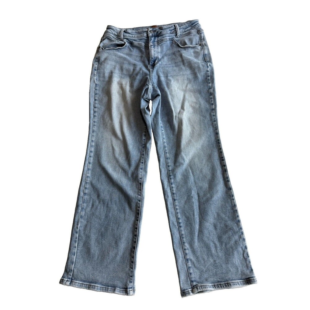 Judy Blue Retro Wide Leg Jeans Women’s 16W Blue High Rise Relaxed Stretch 32x31